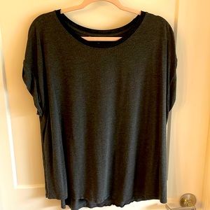 Banana Republic XL Grey Black Sparkly Neck or White with Gold Sparkly Neck Tee
